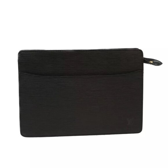 LOUIS VUITTON Epi Pochette Homme Clutch Bag Black M52522 LV Auth th3868 - Picture 1 of 10
